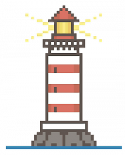 pixelart pixel lighthouse pixels 8bit light cute sea...