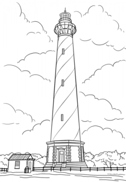 Cape Hatteras Lighthouse, North Carolina coloring page ...