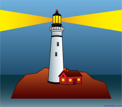 Lighthouse Scene Clip Art - Sweet Clip Art