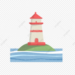 Hand Painted Maritime Red Lighthouse, Sea, Come Back Home ...