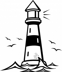 28+ Collection of Lighthouse Black And White Drawing | High quality ...