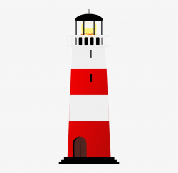 Free Cute Lighthouse Clipart Image - Red And White ...