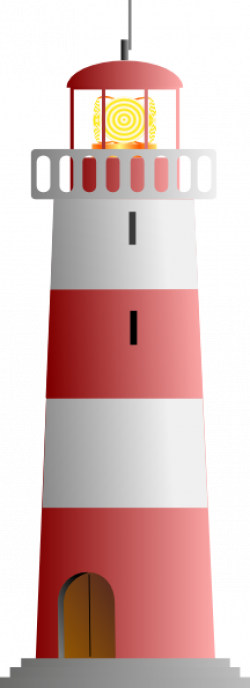Red & White Lighthouse Clip Art at Clker.com - vector clip ...