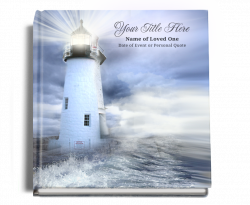 8x8 Hardcover Perfect Bind Guest Book : Lighthouse Perfect Bind ...