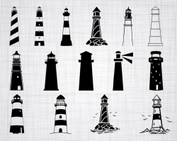 Lighthouse SVG Bundle, Lighthouse SVG, Lighthouse Clipart, Cut Files For  Silhouette, Files for Cricut, Vector, Light House Svg, Dxf, Design