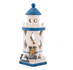 Lighthouse White and Blue Toy transparent PNG - StickPNG