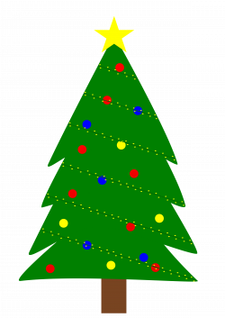 Clipart - Christmas tree with lights