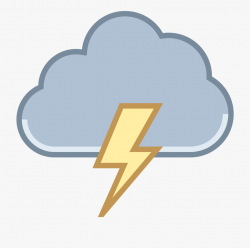 Storm Clipart Transparent - Lightning Icon With Cloud ...