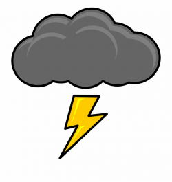 Cloud With Lightning Bolt Clip Art - Clipart Thunder Free ...