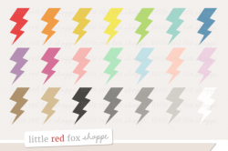 Lightning Bolt Clipart By Little Red Fox Shoppe ...
