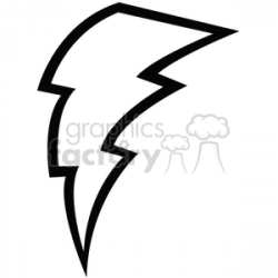 Lightning bolt outline clipart. Royalty-free clipart # 376990