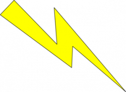 Lightning Yellow With Black Outline Clip Art at Clker.com ...