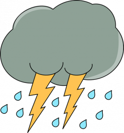 Dark cloud with rain and lightning - Clip Art Library