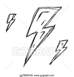 Vector Illustration - Simple doodle of a lightning bolt. EPS ...