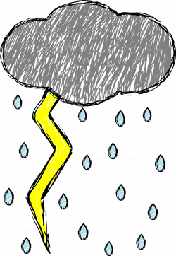 Clipart - Thunder and Lightning Color