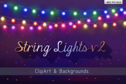 String Lights Clipart, Party Light, string lights clipart, christmas  lights, new year lights, clipart lights