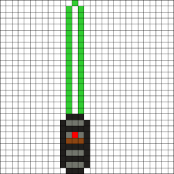 Green Lightsaber - Star Wars Perler Bead Pattern | Aubreys ...