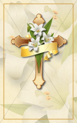 Easter Lily Bulletin Cover | Cross Bulletin Covers