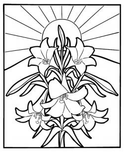 Easter Lily Clipart Free on Coloring Page Design Ideas ...