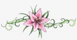 Divider - Lily Tattoo Designs - 975x446 PNG Download - PNGkit