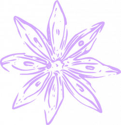 Lilac Purple Lily Outline Clip Art at Clker.com - vector clip art ...