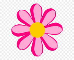Cartoon Flowers Pink Lilies Clipart - Clip Art Single Pink ...