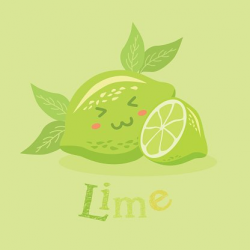 Cute Lime Fruit Cartoon premium clipart - ClipartLogo.com