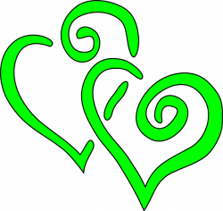 Big Lime Green Hearts Clip Art at Clker.com - vector clip art online ...