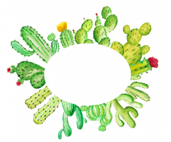 Cactaceae Wedding invitation Watercolor painting Clip art - cactus ...