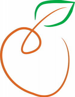 Clipart - Orange-Colored Apple