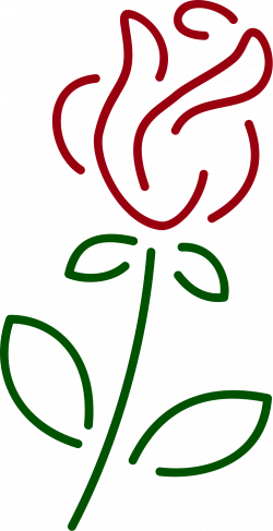 Clipart - Line Rose