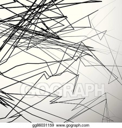 Vector Illustration - Abstract edgy lines artistic grayscale ...