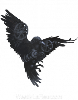 A Steampunk-ish raven I was commissioned to do as a tattoo. I like ...