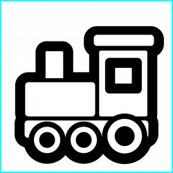 Shocking Black And White Pumpkin Toy Train Icon Line Art Picture For ...