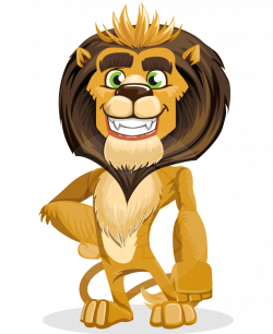 Vector Lion Cartoon Character - Leo Nardo | GraphicMama | GraphicMama