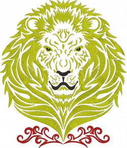 Golden Lion Embroidery design