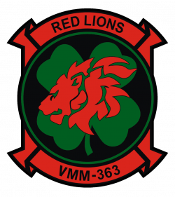 USMC VMM-363 Lucky Red Lions Sticker – Military, Law Enforcement and ...