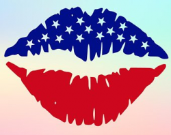 4th of july lips svg | Etsy