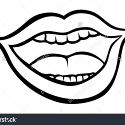 Lips Clipart Black And White - Clip Art