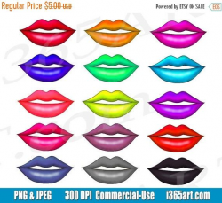 Lips Clipart, Lips Clip art, Lips PNG, Kisses, Lip Graphics ...