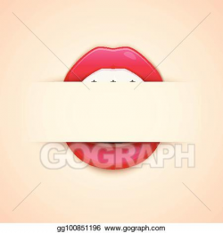 Vector Art - Makeup artist business card. template with red ...