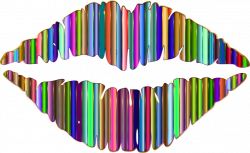 Clipart - Technicolor Lips 7 No Background