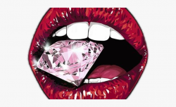 Lips Clipart Diamond - Red Lips Tongue Drawing #2057137 ...