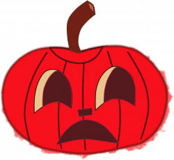 Clipart - Halloween faces for pumpkins, red