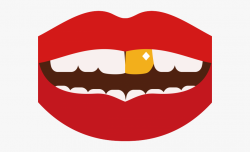 Lips Clipart Juicy Lip - Gold Tooth Clipart, Cliparts ...
