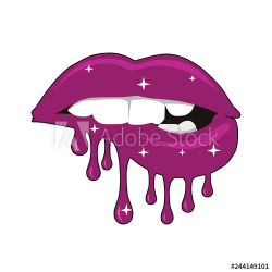 dripping lips clipart - Buy this stock vector and explore ...