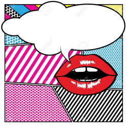 Free Lips Clipart pop art, Download Free Clip Art on Owips.com