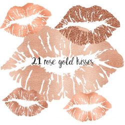 Rose Gold lips clipart, Rose Gold clipart lips,Rose Gold ...