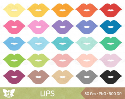 Lips Clipart, Kiss Clip Art, Fashion Beauty Lip Balm Lipstick Chapstick  Make Up Cute Symbol Icon Love PNG Graphic, Commercial Use