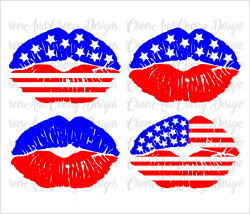 Flag Lips SVG bundle, red white and blue lip svg, 4th of July lips svg,  Distressed Lips SVG, Patriotic kiss svg cut for shirt sublimation